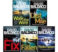 David Baldacci Amos Decker Series 5 Books Collection Set (Walk the Wire, The Last Mile, The Fix, The Fallen, Redemption)