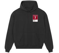 David Beckham 7 Football Shirt Frame Men's Hoodie - Black / 3XL