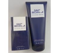 DAVID BECKHAM CLASSIC BLUE EDT SPRAY FOR HIM 60ML & FREE HAIR & BODY WASH 200ML