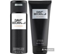 David Beckham Classic Deodorant Body Spray & Shower Gel Set Free P+P