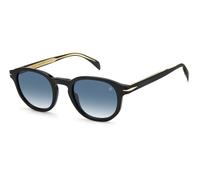 DAVID BECKHAM DB 1007/S 807/08 Man Sunglasses Acetate Black Blue Round Shaded