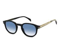 DAVID BECKHAM DB 1007/S 807/F9 Unisex Sunglasses Acetate Black Blue Pantos