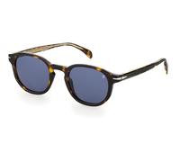 DAVID BECKHAM DB 1007/S 086/KU Man Sunglasses Acetate Havana Blue Round Normal