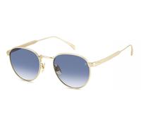 DAVID BECKHAM Man DB 1142/s aoz/08 Sunglasses Titanium Opaque gold Dark blue Roundabout Shaded