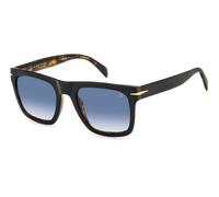 DAVID BECKHAM DB 7000/S FLAT WR7/08 Man Sunglasses Acetate Black / Havana Blue Squared Shaded