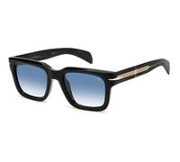 DAVID BECKHAM DB 7100/S 807/F9 Man Sunglasses Acetate Black Blue Squared Normal Shaded