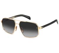 DAVID BECKHAM Man DB 7102/S RHL/9O Sunglasses Metal Gold Grey Squared Normal Shaded