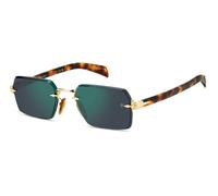DAVID BECKHAM DB 7109/S 06J/MT Man Sunglasses Metal Gold Havana Grey Geometric Mirror