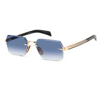 DAVID BECKHAM DB 7109/S RHL/08 Man Sunglasses Metal Gold / Black Blue Geometric Shaded