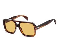 Square Sunglasses - male - Eyewear by David Beckham - Glasses - Brown - 55 MM - Accessories 55 MM