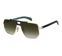 DAVID BECKHAM DB 7157/S PEF/9K Man Sunglasses Metal Gold Green Squared Normal Nuanced