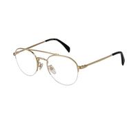 David Beckham Eyeglasses Men Gold Half Rim Round Frames DB 7014 J5G21 51mm