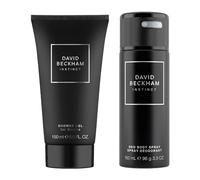 David Beckham Instinct Deodorant Body Spray & Shower Gel Gift Set for Him, Captivating Fougère Citrus Perfume, 150ml & 150ml
