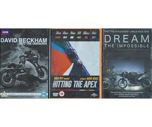 DAVID BECKHAM - INTO THE UNKNOWN / HITTING THE APEX / DREAM THE IMPOSSIBLE = 3x DVD UK SET