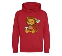 David Beckham Lion Logo Kids Hoodie - Red / 12-13 years