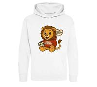 David Beckham Lion Logo Kids Hoodie - White / 9-11 years