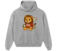 David Beckham Lion Logo Men's Hoodie - Gray / 2XL