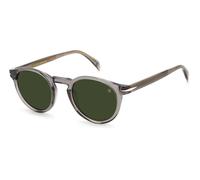 DAVID BECKHAM Man DAVID BECKHAM DB 1036/S KB7/QT Sunglasses Acetate Grey Green Round