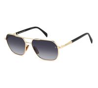 DAVID BECKHAM Man DB 1128/G/S RHL/9O Sunglasses Metal Gold / Black Grey Squared Shaded