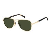 DAVID BECKHAM Man DAVID BECKHAM DB 1175/S 06J/QT Sunglasses Metal Gold Green Pilot Normal