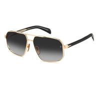 DAVID BECKHAM Man DB 7102/S RHL/9O Sunglasses Metal Gold Grey Squared Normal Shaded