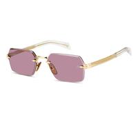 DAVID BECKHAM Man DAVID BECKHAM DB 7109/S LOJ/4S Sunglasses Metal Gold Red Geometric