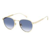 DAVID BECKHAM Man DB 1142/s aoz/08 Sunglasses Titanium Opaque gold Dark blue Roundabout Shaded