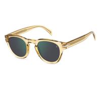 DAVID BECKHAM Man DB 7041/S FLAT FMP/MT Sunglasses Acetate Ocher Grey Round Mirror