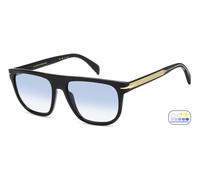 DAVID BECKHAM Man DB 7111/S 807/F9 Sunglasses Acetate Black Sky blue Pilot Photochromic Shaded
