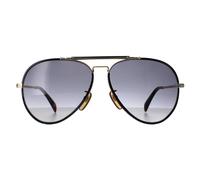 Aviator Black Gold Grey Gradient DB7003/S David Beckham Black One Size
