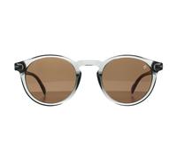 David Beckham Men's Round Transparent Grey Brown DB 1036/S David Beckham Grey One Size