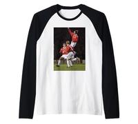 David Beckham Scholes Man Utd Goal Football 1998 World Cup Raglan Baseball Tee