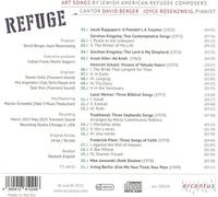 David Berger : Refuge: Art Songs By Jewish American Refugee Composers CD (2023)