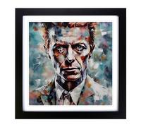 David Bowie Abstract Art Framed Wall Art Print Black | Ready to Hang, Premium Gi Paper, Fade-Resistant Inks, Securely Packaged, UK Made