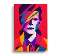 David Bowie Abstract Canvas Print for Living Room Bedroom Home Office Décor, Wall Art Picture Ready to Hang, 30x20 Inch (76x50 cm)