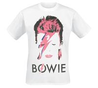 David Bowie Aladdin Sane Distressed T-Shirt white L