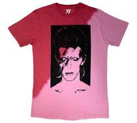David Bowie Aladdin Sane Dye Wash T Shirt M Red
