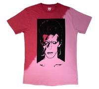 David Bowie Aladdin Sane Dye Wash T Shirt XXL Red