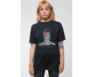 David Bowie Aladdin Sane Profile T-Shirt in Black | Size: XL David Bowie Black XL