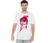 David Bowie Aladdin Sane Unisex T Shirt, White, Large