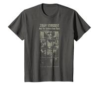 David Bowie - and The Spiders from Mars Faded T-Shirt, Youth, Asphalt Grey, Medium
