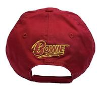 David Bowie Baseball Cap Flash Logo Official Red Snapback One Size