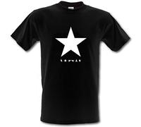 DAVID BOWIE BLACK STAR Gildan Heavy Cotton t-shirt Small - XXL