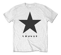 David Bowie Blackstar On White Official Tee T-Shirt Mens Unisex (Large)