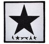 David Bowie Blackstar On White Woven Patch David Bowie White