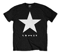 David Bowie Blackstar (White Star On Black) Official Tee T-Shirt Mens Unisex (Small)