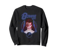 David Bowie - Blue Lightning Sweatshirt, Adult Unisex, Black, Small