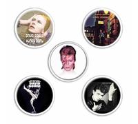 David Bowie Blue Retro Button Badge 5 Pack