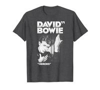 David Bowie - Bold Heroes T-Shirt, Men, Dark Heather Grey, X-Large