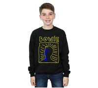 David Bowie Boy's 90s Frame Sweatshirt in Black | Size: 5-6 Years David Bowie Black 5-6 Years